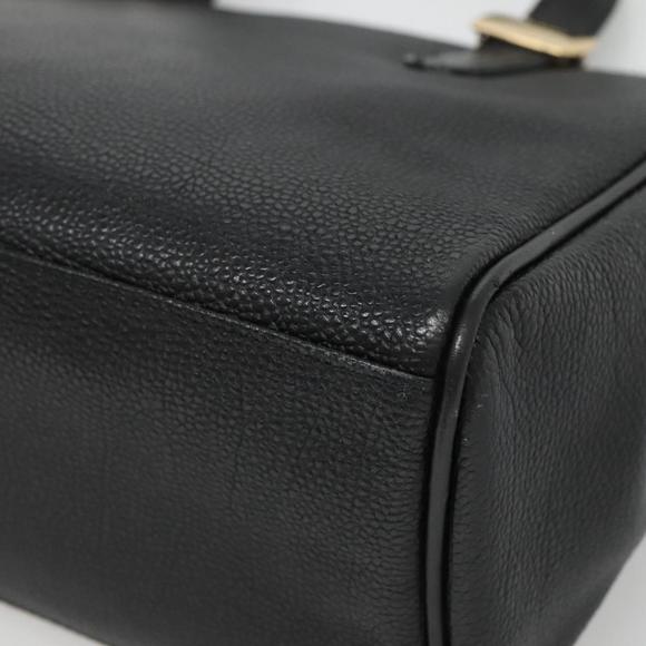 BURBERRY Hand Bag Leather Black Gold Auth ep9938 - Picture 9 of 16